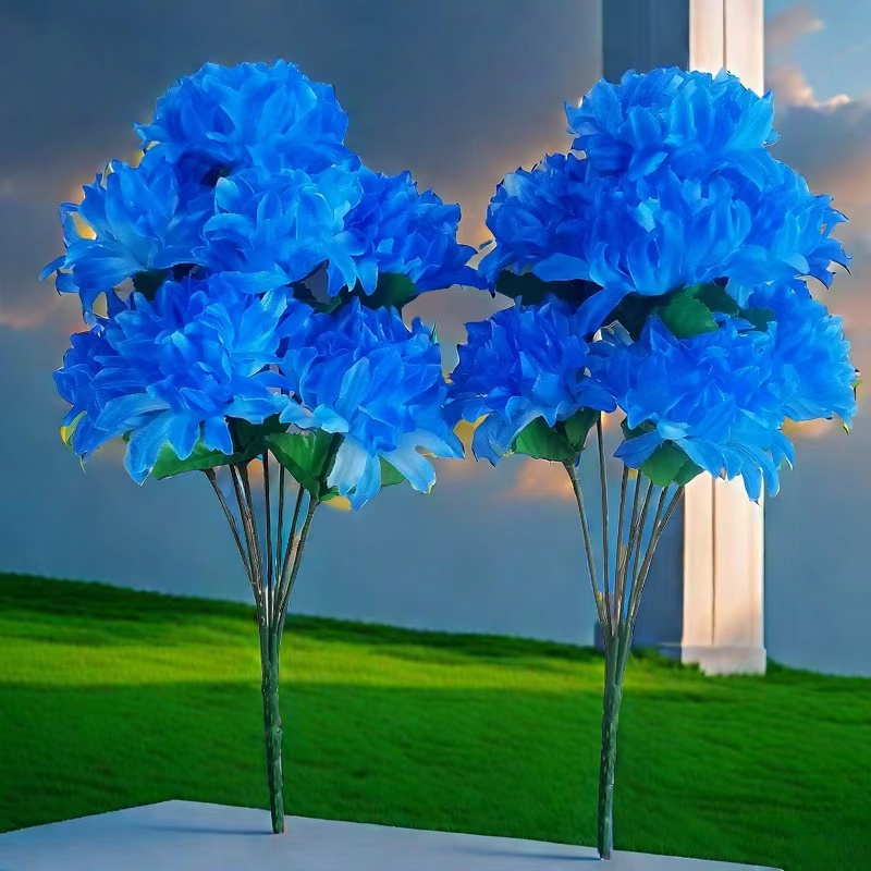 

2pc Artificial Blue , Home Decor, Table Top Placement, Suitable For Christmas, , Easter, , And Anniversary Celebrations