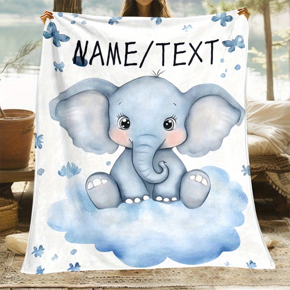 

Customizable Flannel Throw Blanket - Soft, Lightweight & Warm For Couch, Sofa, Travel, Camping - Personalized Name Option - Cozy Polyester Fleece