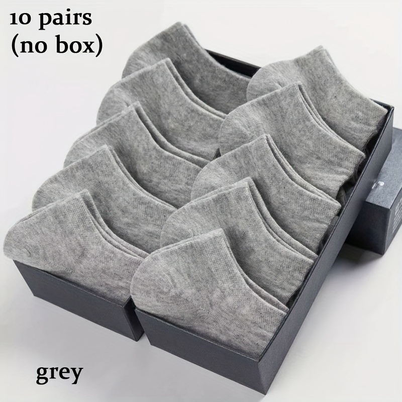 TEMU 5/10/20 Pairs Of Men's Casual Plain Socks, Thin, Breathable, Comfortable, Odor Proof, Sweat Absorbing Socks, Suitable For , Sports Socks In
