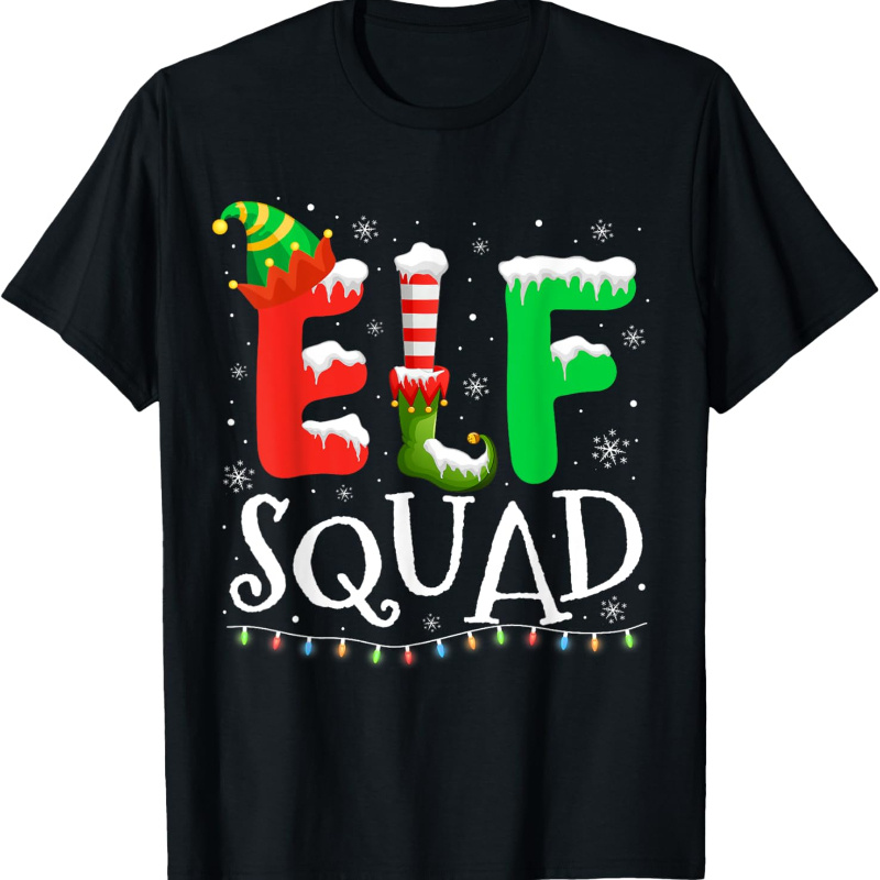 

Elf Family Christmas T-shirt For , Soft Fabric, Breathable, Comfortable Short Sleeve Tees Summer, Birthday Gift To Teens