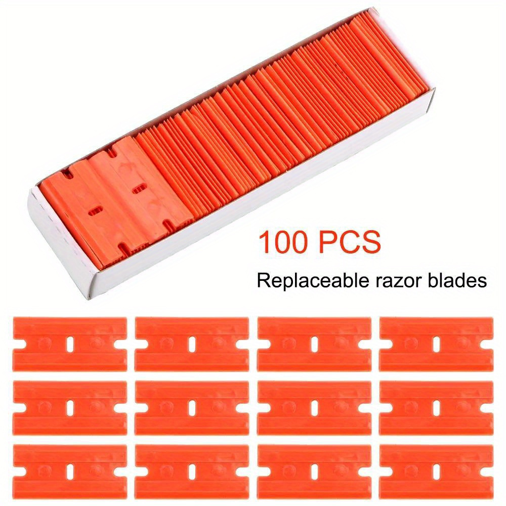 

100pcs Plastic Blades - Tool For Labels, Removal & Cleaning