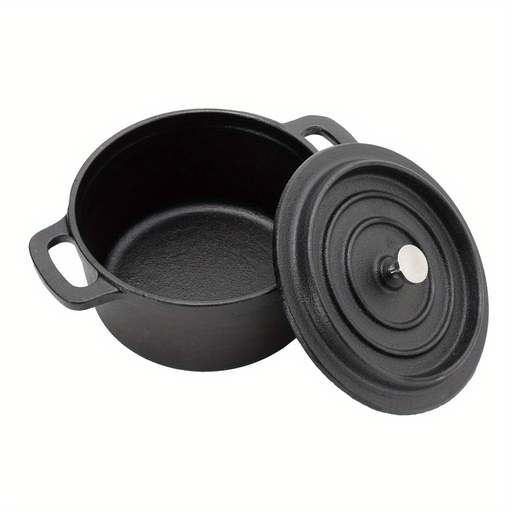 TEMU Outdoor Black 14cm Vegetable Oil Saucepan Capacity 1l, 14cm, Height 6.7cm, Weight 2kg