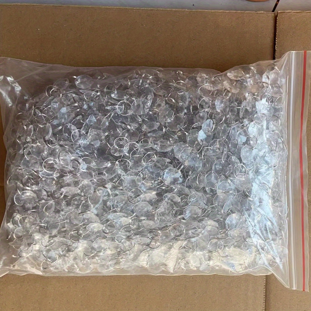 1pc set of 33   acrylic   garland stock suspended branch chandelier with gemstone bead chain 14mm transparent octagonal prism diamond string decoration for weddings parties mansaneta center decoration christmas tree details 5