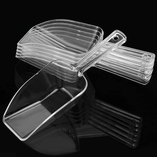 3 stuks doorzichtige plastic schepjes met handvat & schepbakje - transparante ijslepels geschikt voor snoep, popcorn, koekjes, ijs, hoorntjes - ideaal voor feesten, bruiloften, bars, thuisgebruik