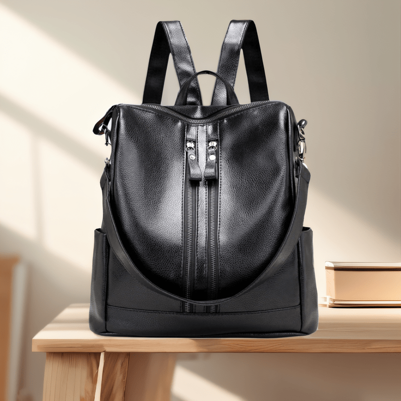 

Women' Faux Leather Backpack, 2024 New Autumn-winter Collection, Casual Travel Commuter Bag With Waterproof, , Polyester , Adjustable Strap, Daily , Faux Leather, Zipper Closure,