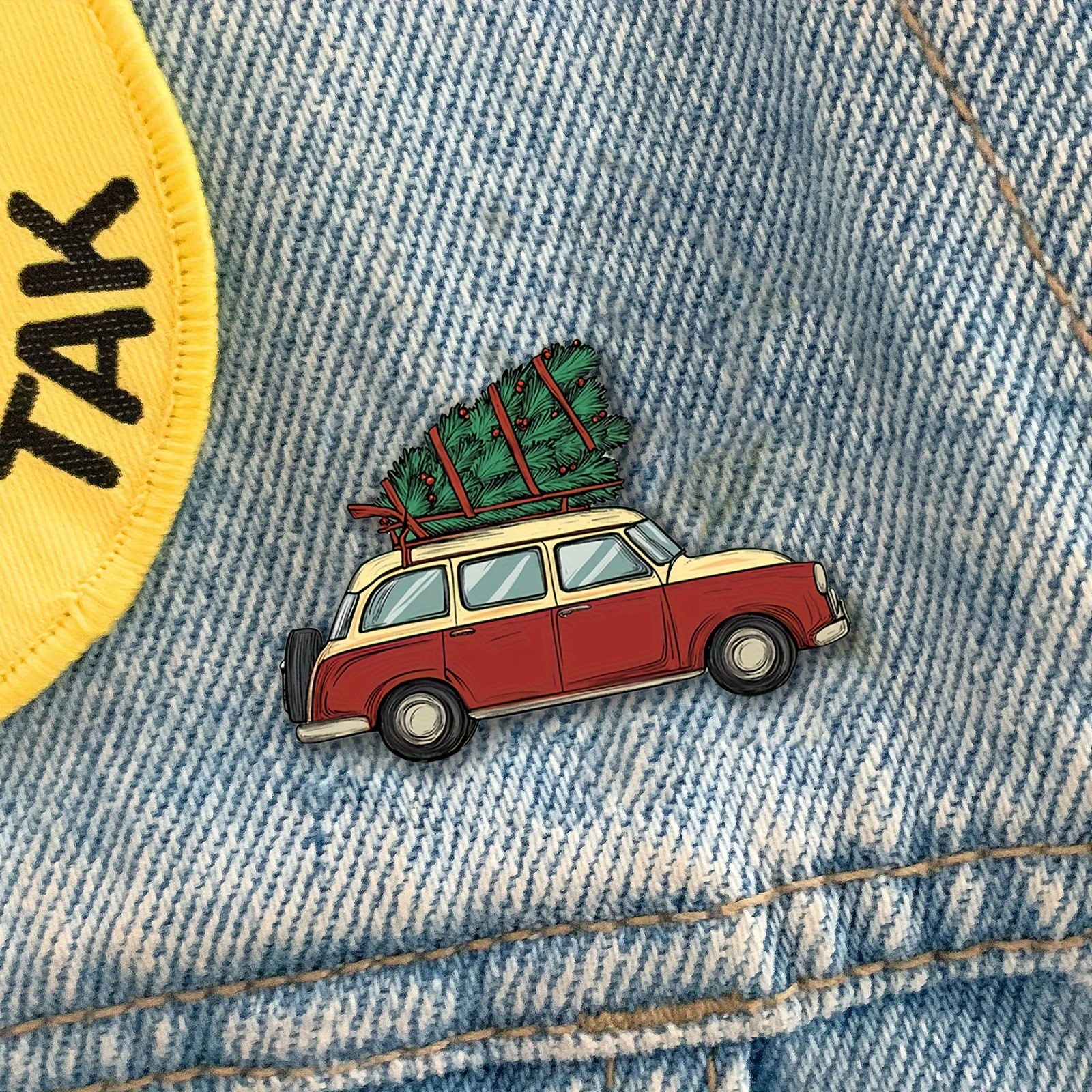 

Christmas Tree Car Enamel Pin - 2d , , Christmas Tree For Or For Stuffers