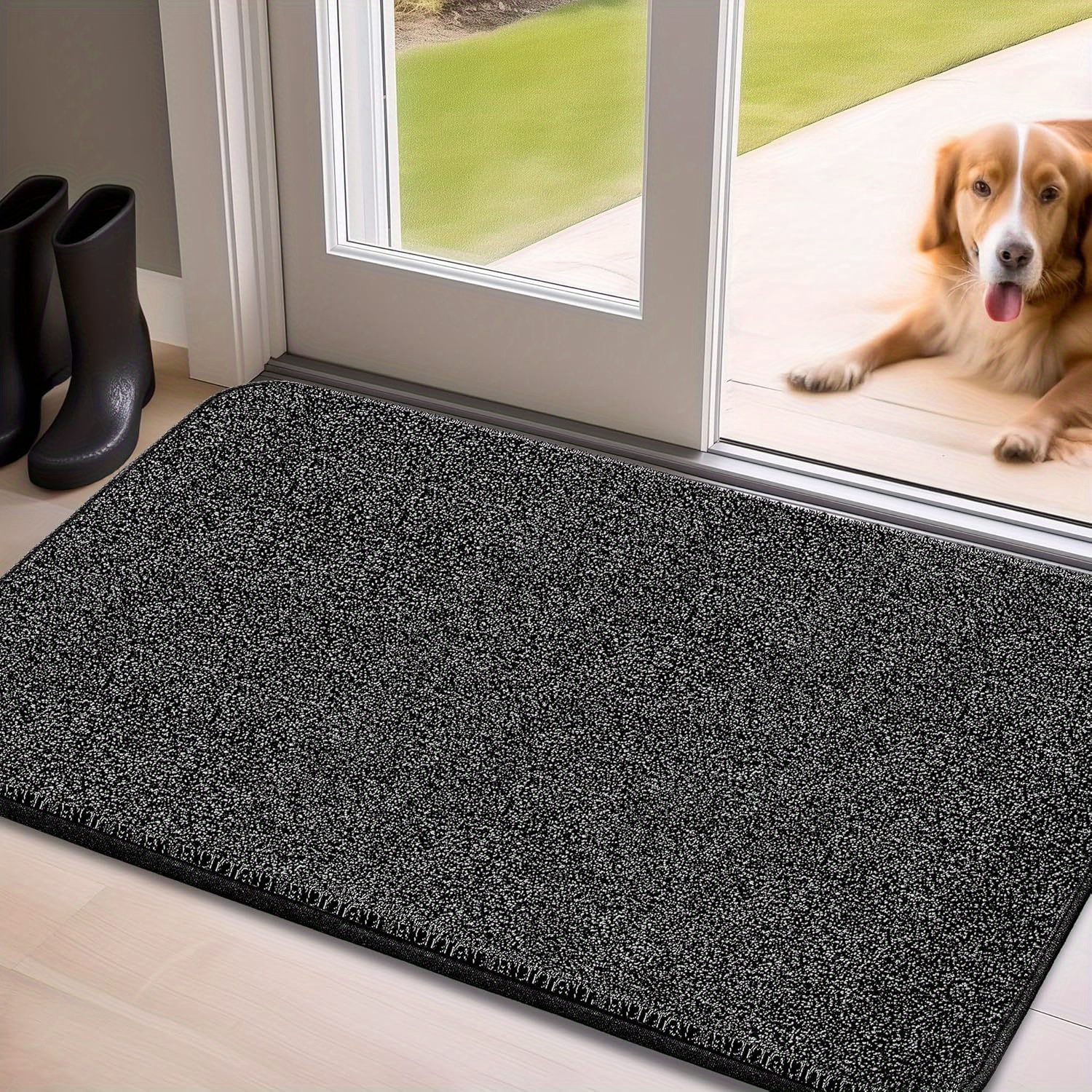 

For Indoor/outdoor Use - 18" X 28" Non-slip, Doormat With Shoe Scraper, Low , Machine Washable - Ideal For Front Door, , Kitchen, Laundry Room