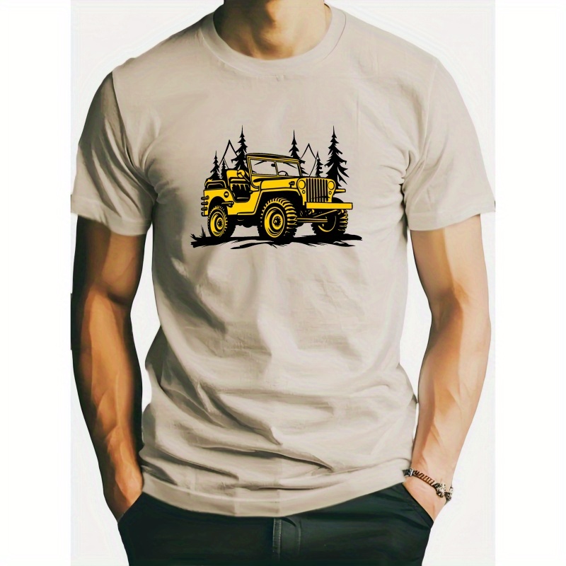 

For Jeep Graphic Tee - Polyester, , Round - For Summer