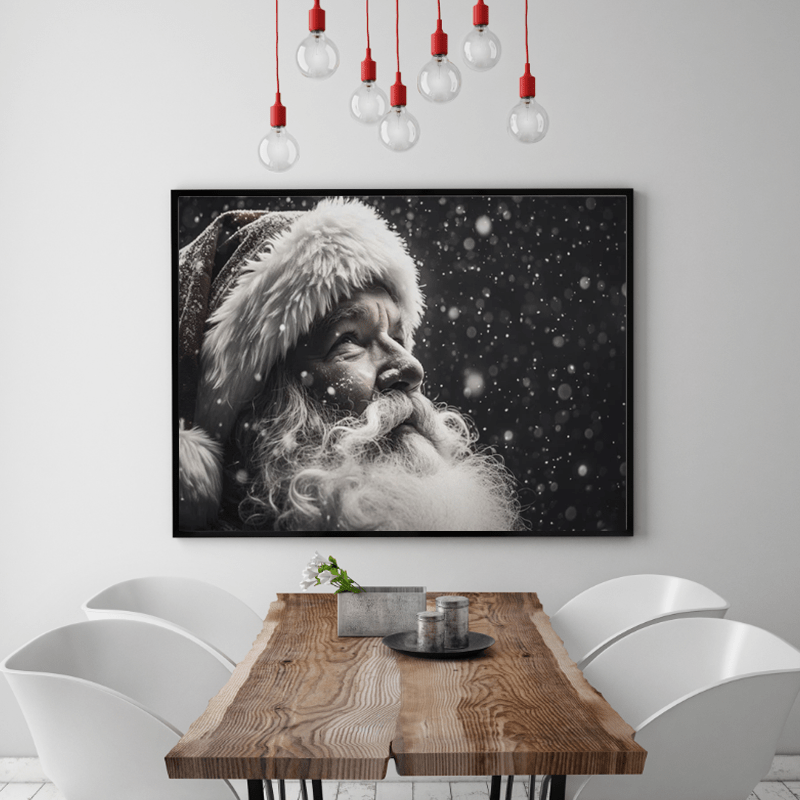 

1pc Santa Poster, Santa Claus On , Vintage Poster, Home Wall Decoration, For Bedroom/ Living Room/ Cafe, 11.8x15.7 Inches And 15.7x23.6 Inches,