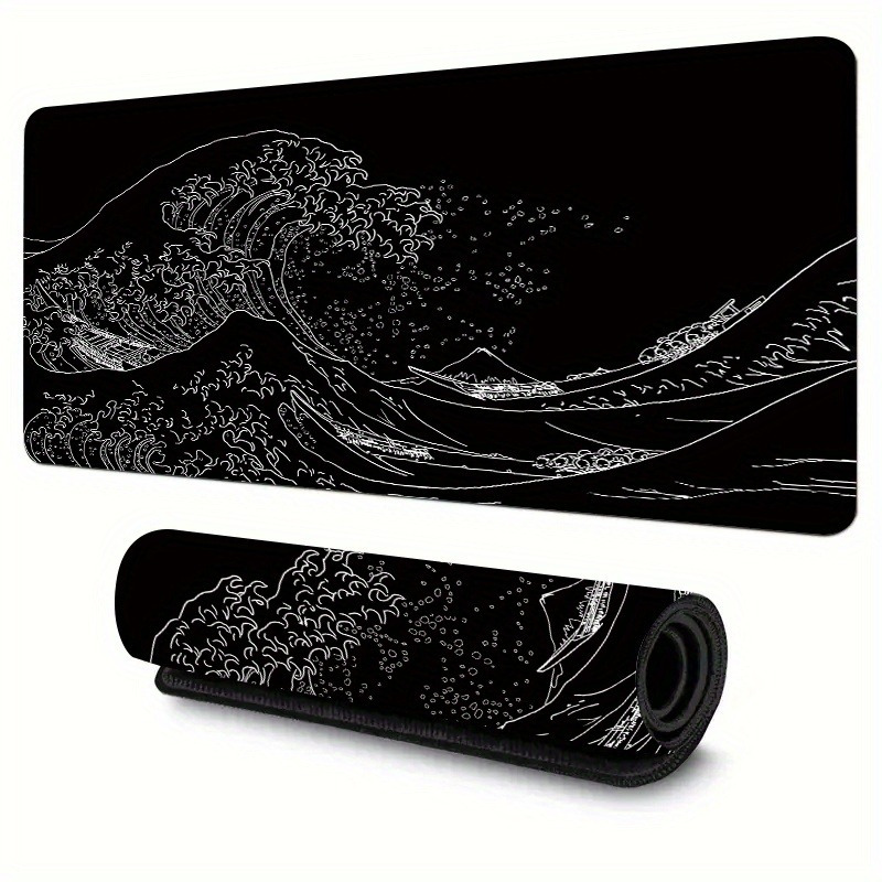 

Japan , Large Gaming Mouse Pad, Non-slip Rubber Base, Extended Desktop Pad For Keyboard And Mouse, Office Desk Accessory