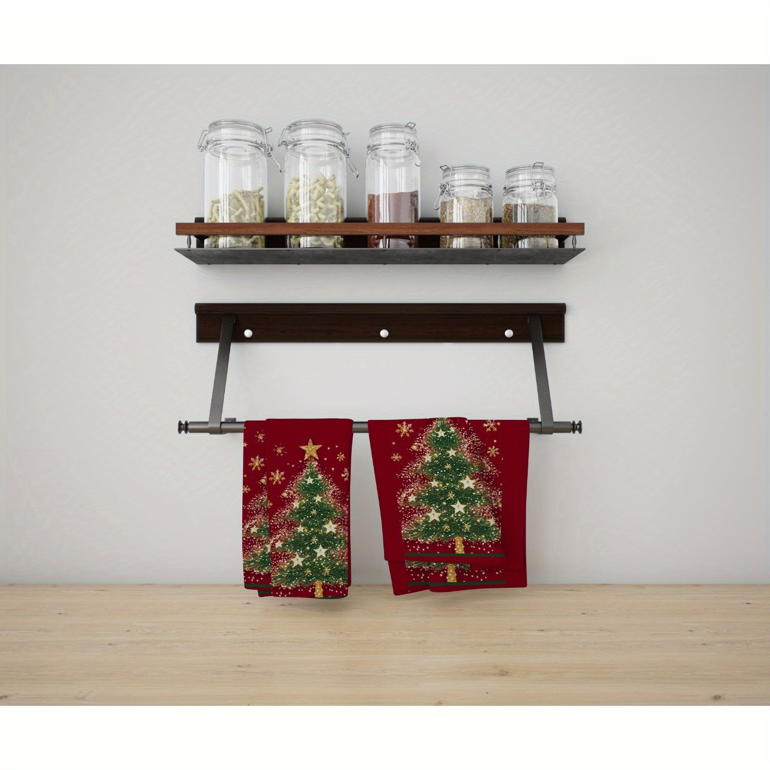 

Christmas Tree Dish Towels, 1/2/3/4pcs, , Polyester , -, , - Towels For Drying, , Cooking - 18x26