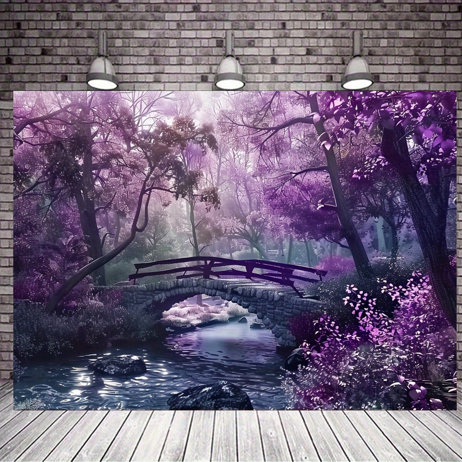 

Romantic & Rustic Tapestry - Blooming Purple Flowers Wall Decor For Bedroom, Living Room, Dorm - Polyester, No Power Needed - 39x59" Or 70.8x90.5" Sizes