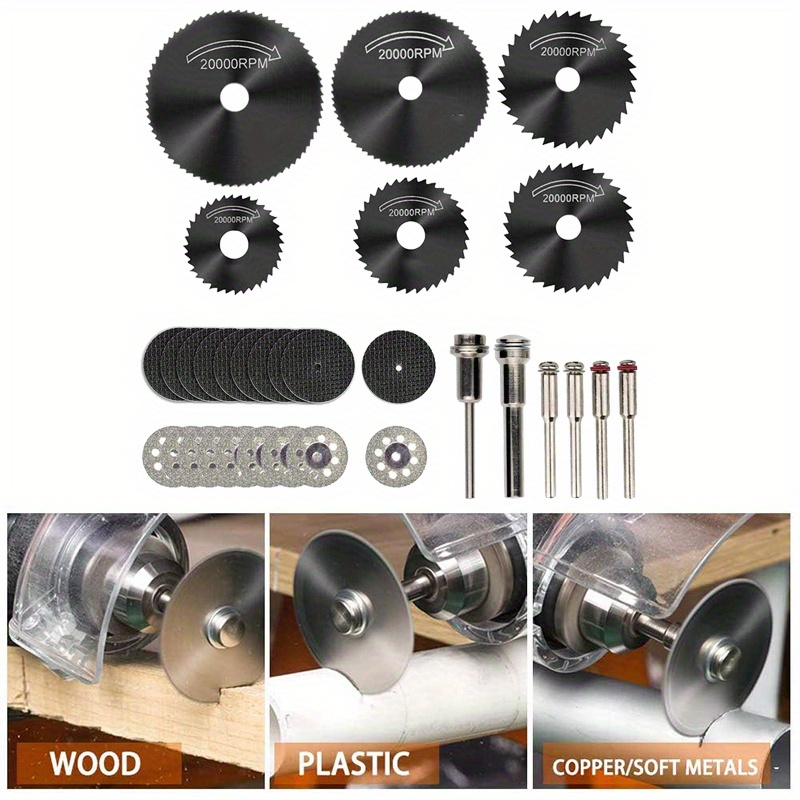 

Set Compatible With Plastic 32pcs For Rotary Tool, Hss Saw Blades