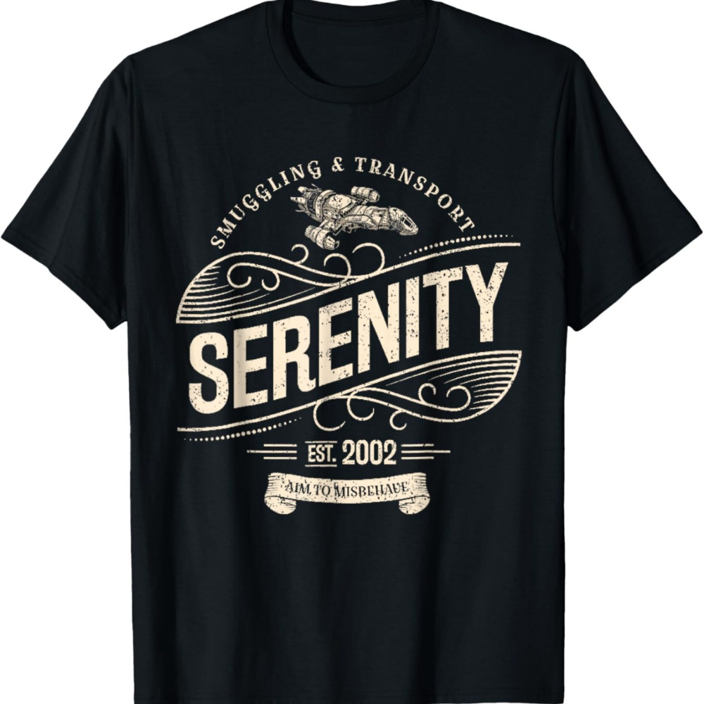 

vintage Serenity Smuggling & Transport T-shirt For Men" - Tee, Ideal For Firefly Fans And Enthusiasts