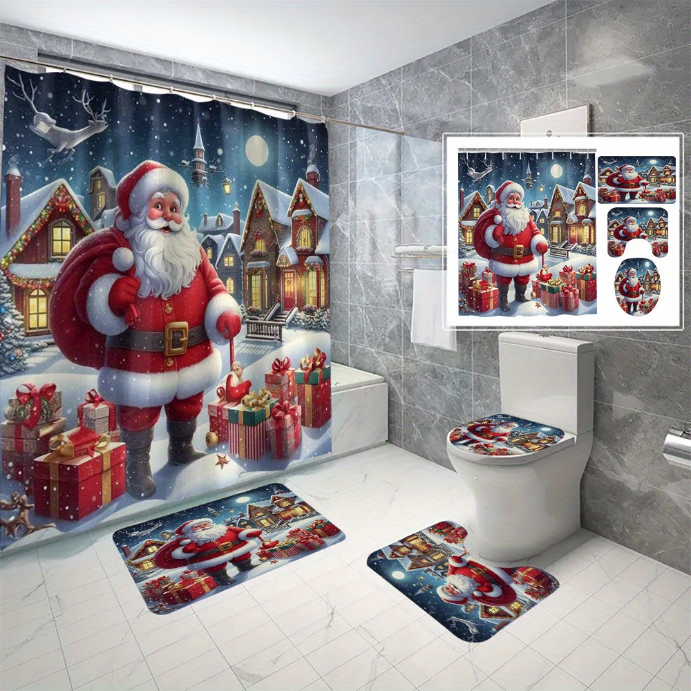 

1pc/2pcs/3pcs/4pcs/6pcs Christmas Christmas Day Bathroom Shower No Punching Bathroom
