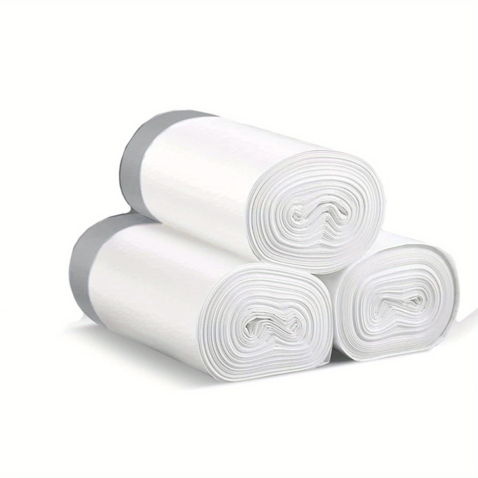 E-shop 3 Rollen pro Packung, 45 Stück PE, 3 Rollen kleine Müllbeutel mit Zugband 4 Gallonen, Mülltonnenbeutel 15 Liter für Badezimmer, Toilette,