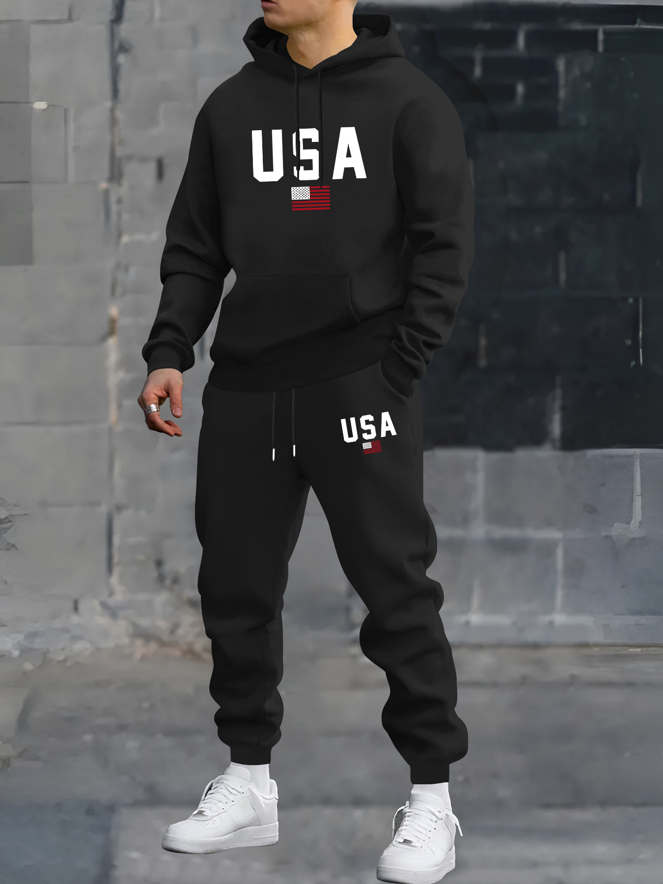 Sudaderas Con Capucha Y Pantalon De Chándal Para Hombr Con