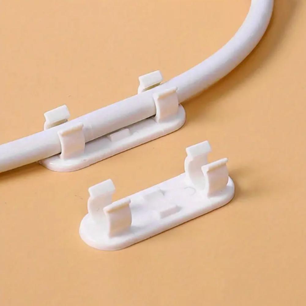 TEMU 10-100pcs Wire , Cable Management Clip Punch Free Wire Clips For Fixing Wires, Self-adhesive Cable Organizers For Wall Wiring, Wire Organizers