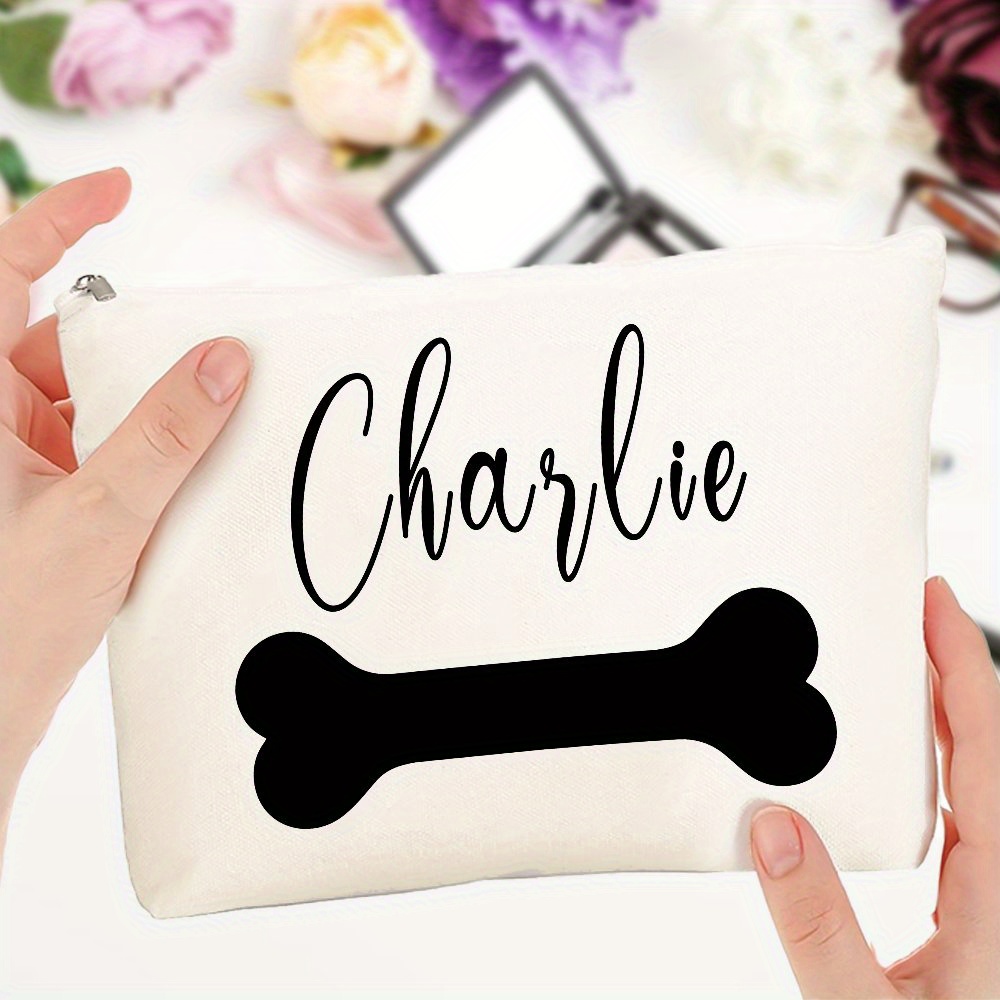 

Trousse de en Personnalisée Nom de Chien et - Pochette à Fermeture Éclair et Cadeau des