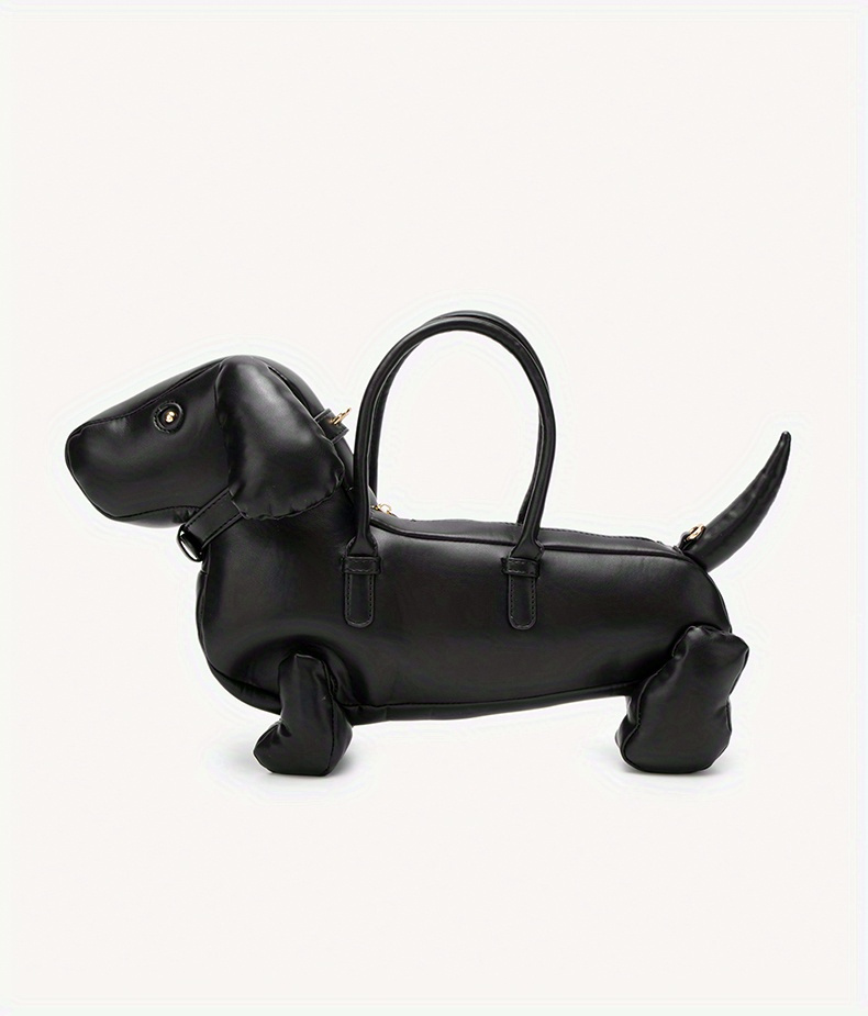 Flower Dachshund Crossbody Bag - Small Ethnic Pattern Messenger Bag With Adjustable Strap For Women