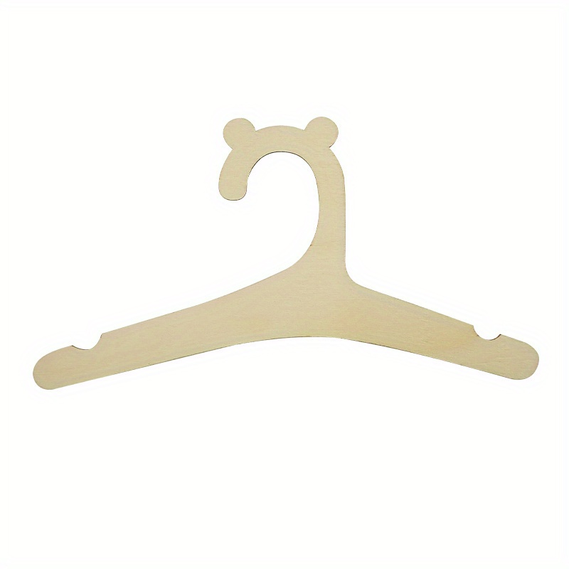 5 pack kids wooden hangers with animal shape hook   baby clothes hangers for nursery and princess room decor details 2