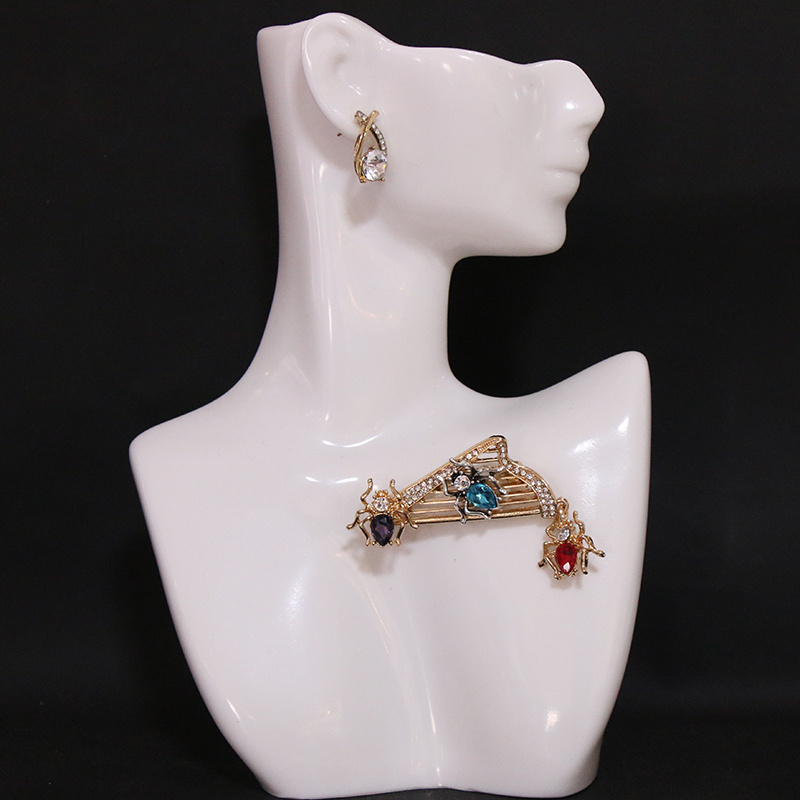 zamonaviy hashamatli emal brosh pin to'plami noaniq o'rgimchak dizayni bilan oltin tonida rang-barang aksentlar bilan tafsilotlar 0