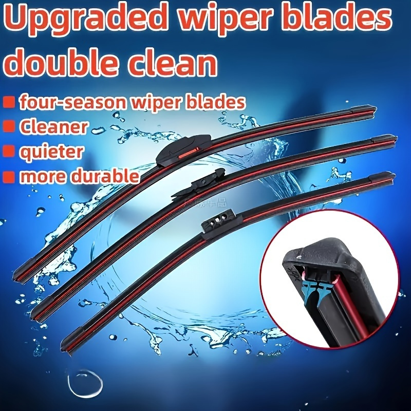 

Universal Wiper/double Rubber Strip U-shaped Wiper/multifunctional Double Rubber Strip Wiper Blade/high Static Durability