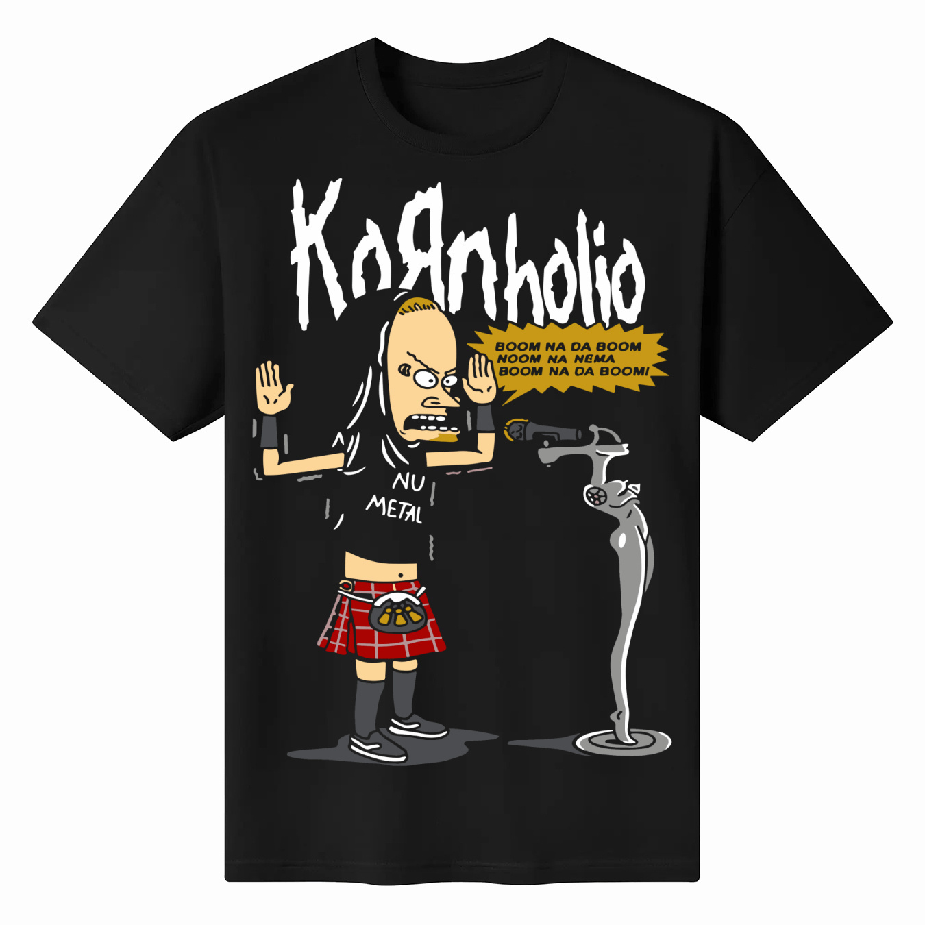 

Payeah Kornholio Funny'90s Cartoon Nu Metal Band T-shirt