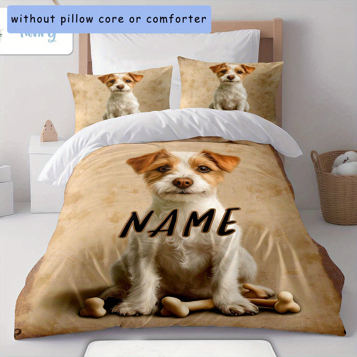 

3d Name Bedding Set Blowing - & 2 Pillowcases - For Bedroom Decor - , Christmas - No Or