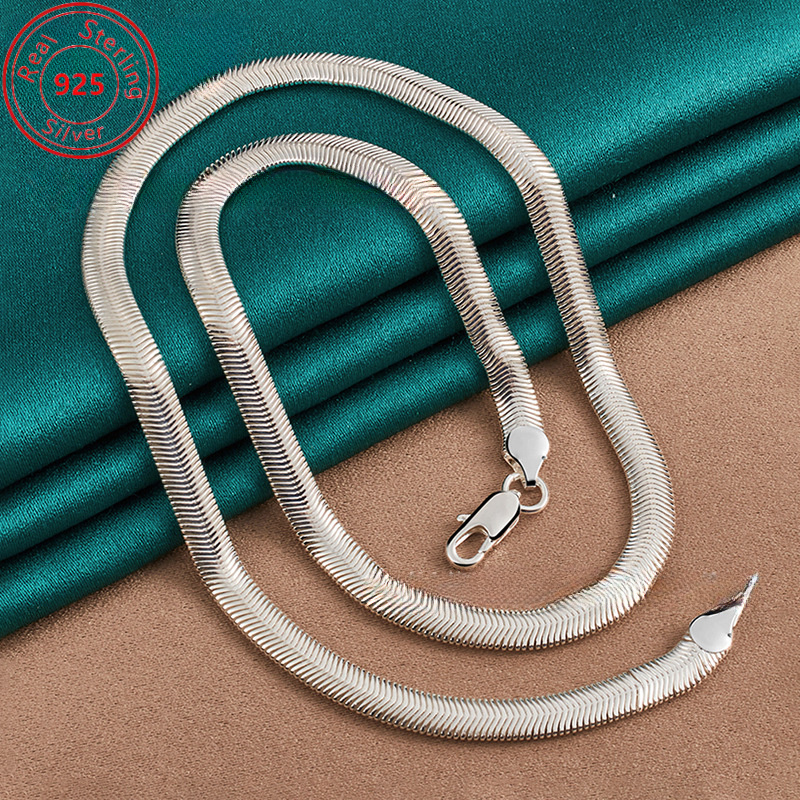 

S925 Sterling Silver 6mm Snake Chain - Necklace - Silver Jewelry With Fashionable Style - Wear And Party - Men' Charm Jewelry Gift