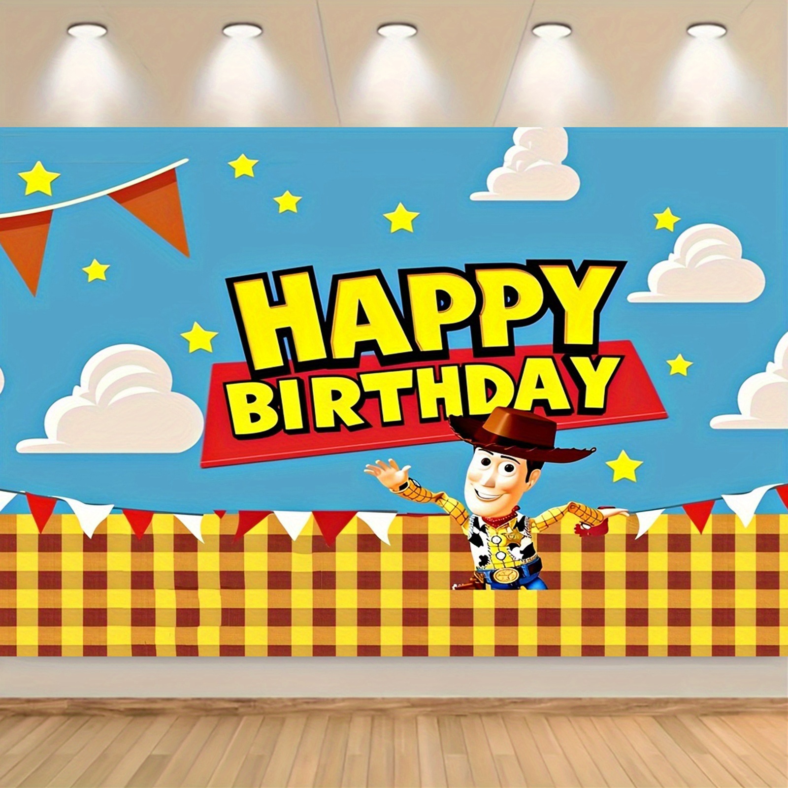 

Cowboy-themed Birthday Backdrop - And Clouds Design, 2nd Birthday Parties And Photo