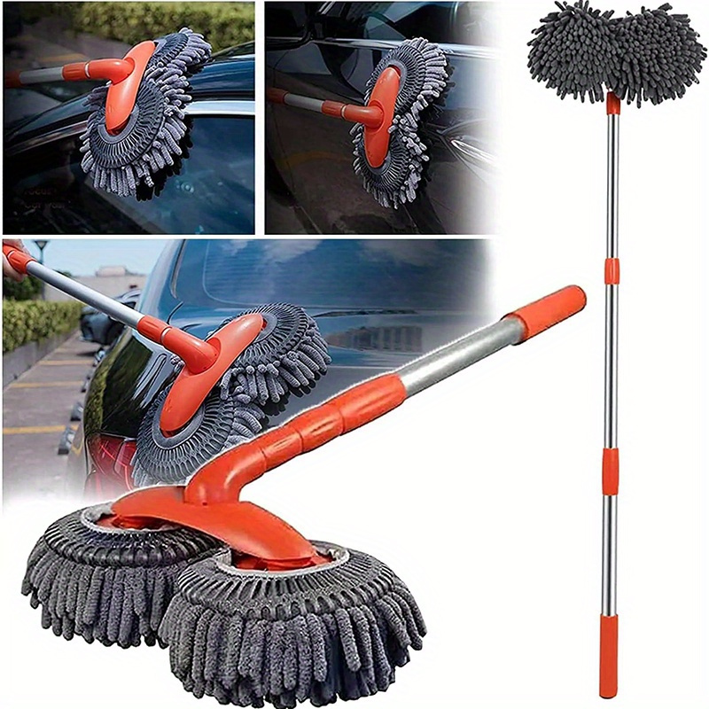 

Plastic Long Car Washing Kit Gloves And Double Mop - -free Car Cleaning Supplies For Rv, , And Car