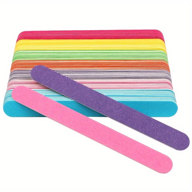 

10-pack Double-sided Nail Files With , Professional Manicure & Polishing Sandpaper, Unscented Wooden Nail Buffers