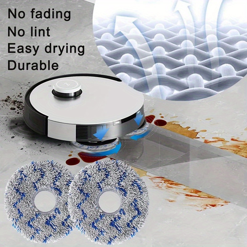 washable mop pads for ecovacs t10 turbo   x1 omni replacement cloths for robot vacuums floor cleaning accessories details 2