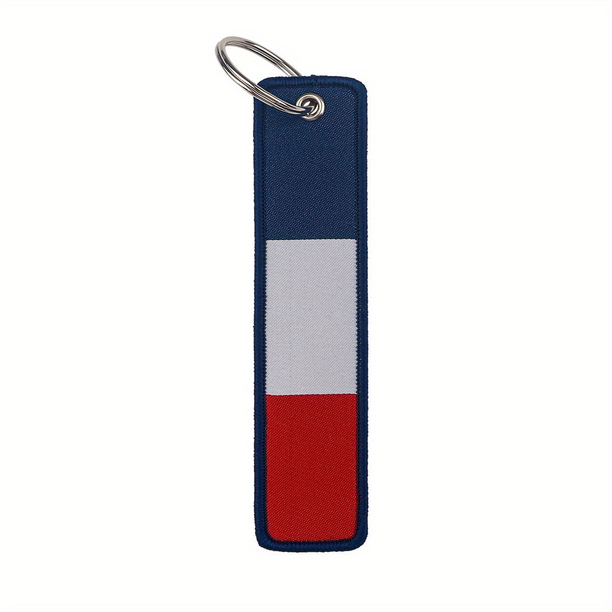 Image of 1pc French Flag Keychain Suitable For - French-themed Car Key Holder With Tricolor Charms, Open Closure Gift For Travel,, Everyday Accessories (french Jewelry)