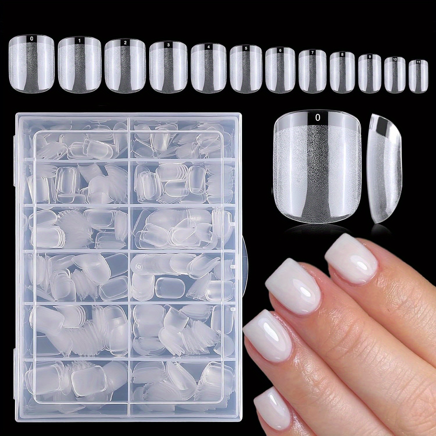 

240pcs Gel X Clear For , Press On Nails