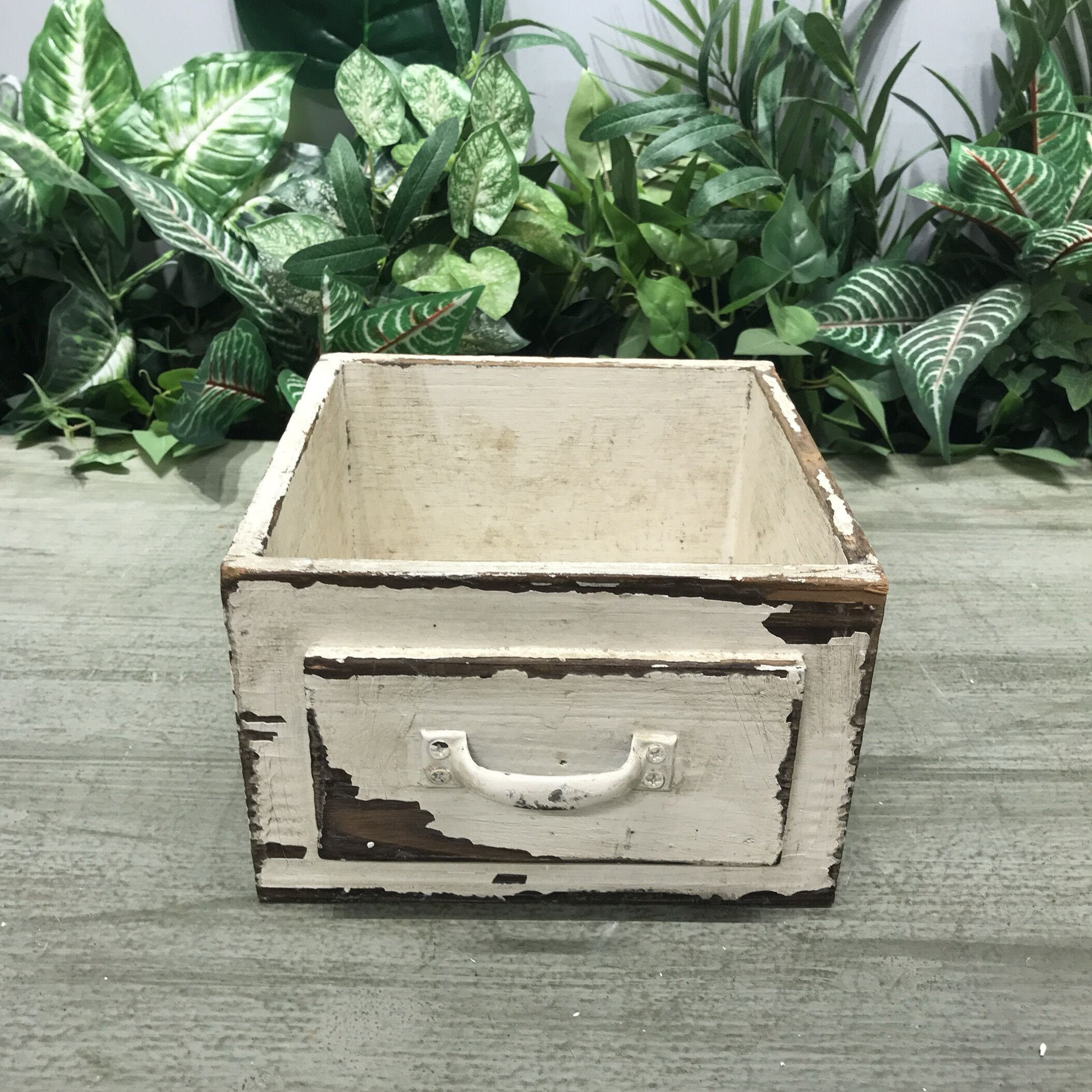 Wooden Planter For Succulents And Flowers, Featuring A Colorful Storage Box. Gardening Gift Home Decor