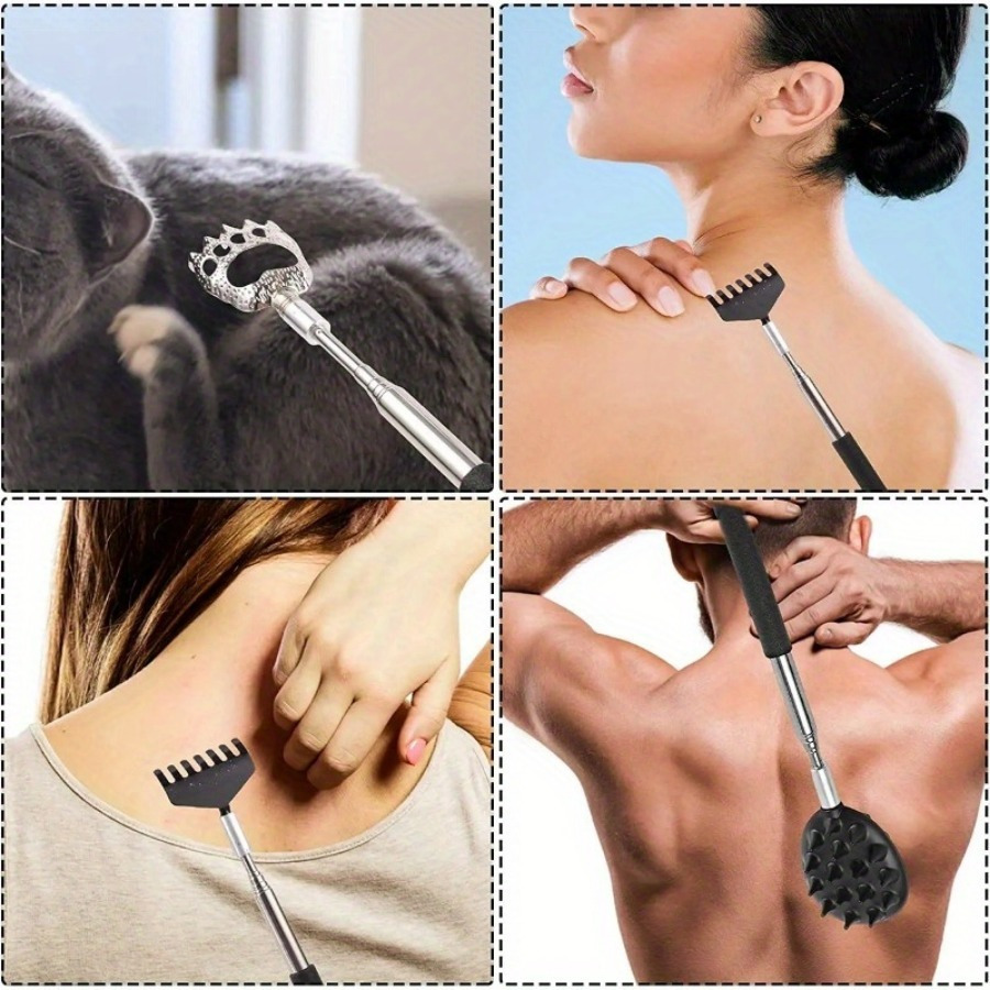 extendable cactus back scratcher with 1 4 inch 1 2 inch spikes retractable one hand   stick for men women durable pvc material 24 inch long handle for   party favors happy mothers day gifts for women mom   gifts Product details 1