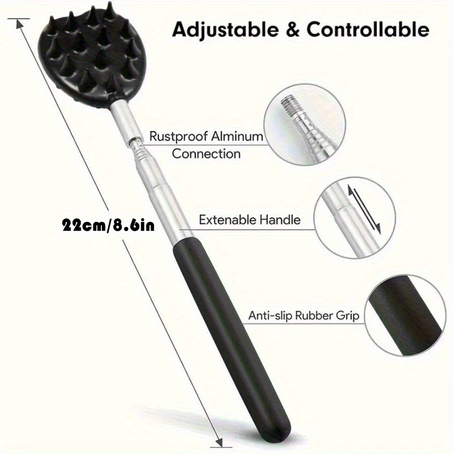 extendable cactus back scratcher with 1 4 inch 1 2 inch spikes retractable one hand   stick for men women durable pvc material 24 inch long handle for   party favors happy mothers day gifts for women mom   gifts Product details 2