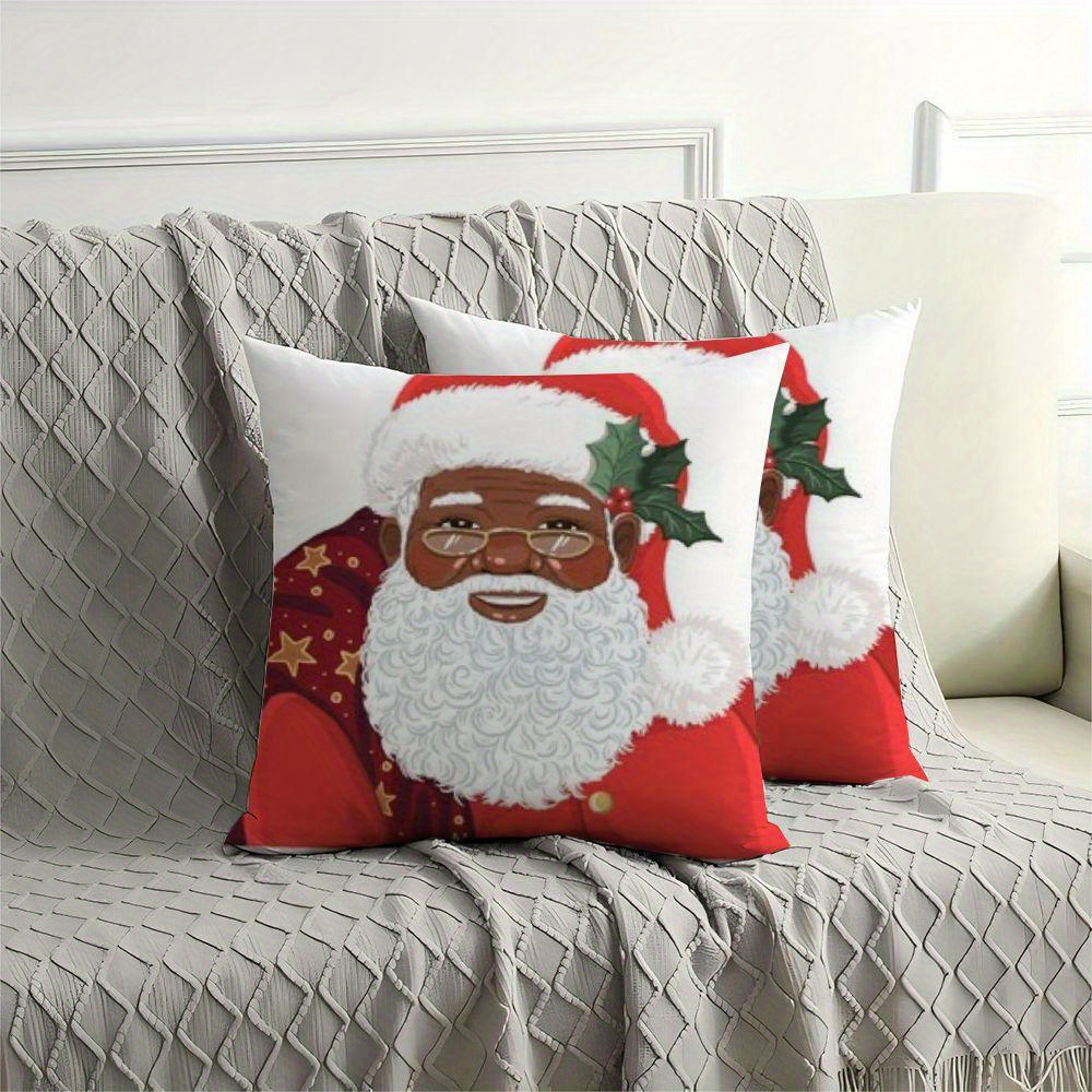 

2pcs Christmas Pillows Decorative Throw Pillows Cover Short Plush Decorative Throw Pillow Covers For Sofa Living Room Outdoor