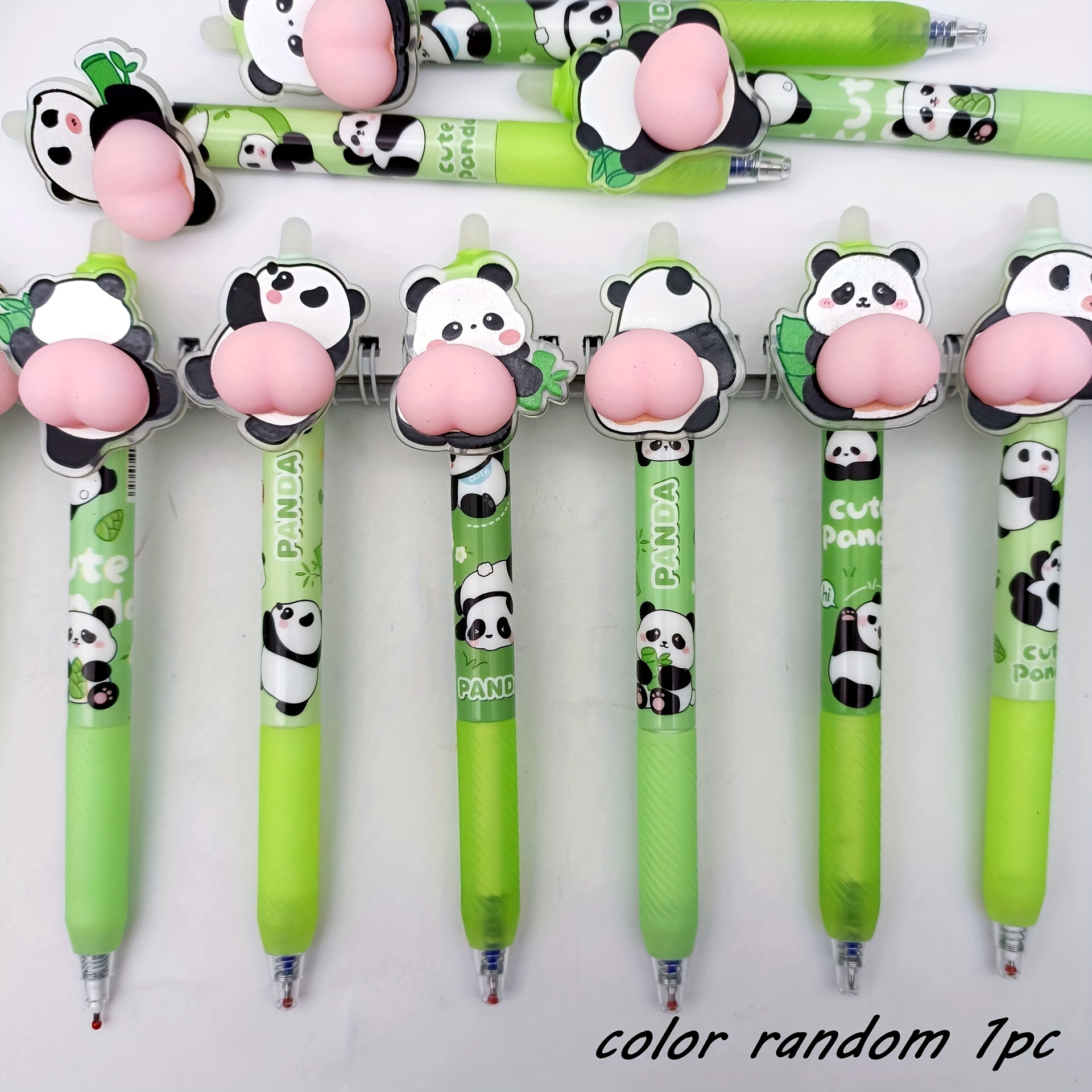 

Squeeze Gel Panda-themed Pen - Smooth Ink Writing Instrument For Office And School, Water-based Non-toxic Ink, Adorable Relax & , Single Pen For Note-