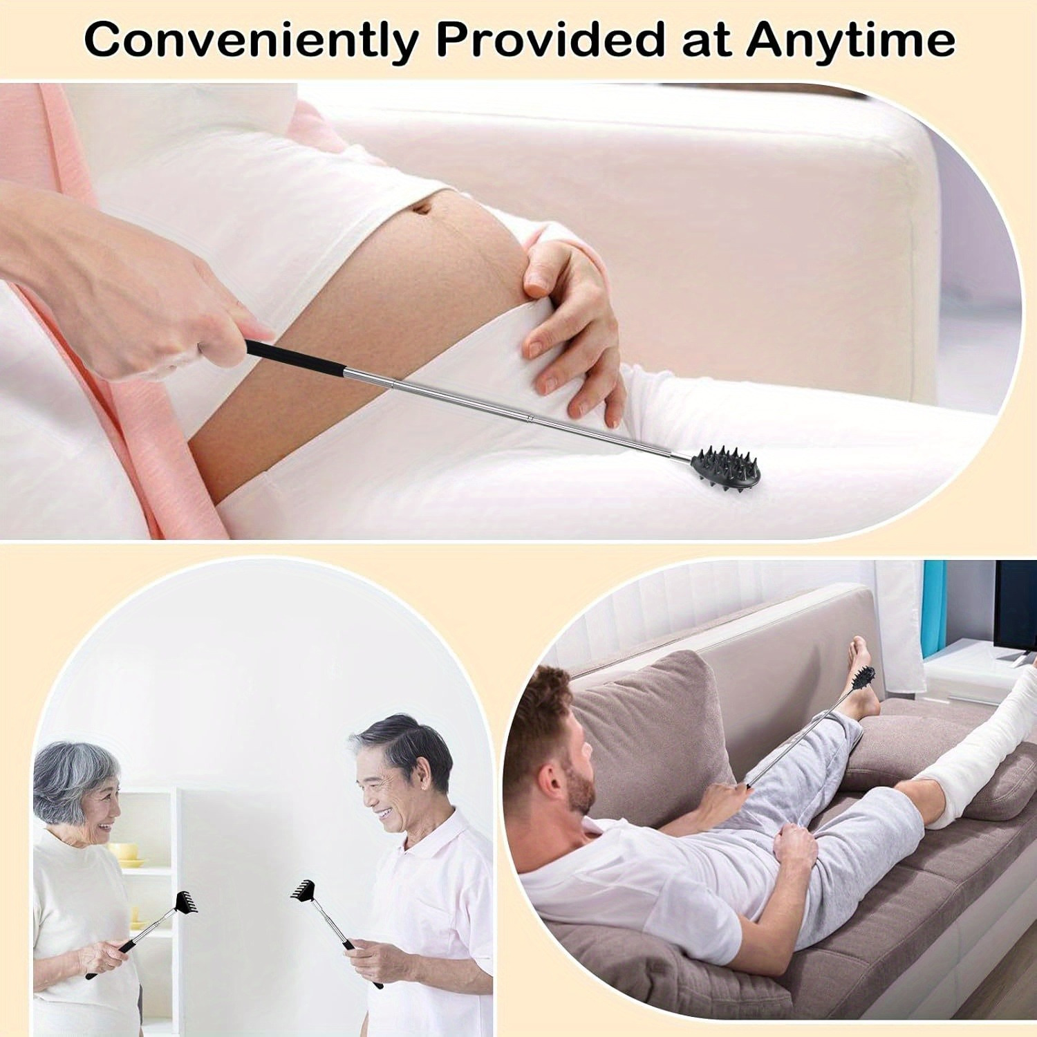 24-Inch Telescopic Cactus Scratching Tool, Ergonomic Design