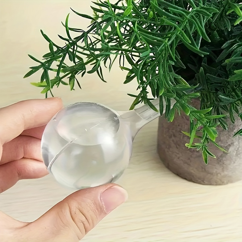 Savaime laistomi sferiniai gėlių laistymo įrenginiai, 10 vnt. lašelinės drėkinimo sistemos su plastikinėmis sferomis, tinkamos naudoti patalpose ir lauke, vazonuose, soduose, vejose, gėlynų pakopose, mažai priežiūros reikalaujanti gėlių laistymo sistema