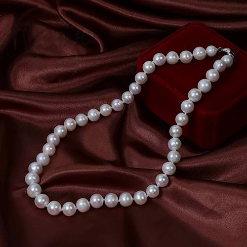 100 handmade natural necklace with real 10 11mm pearls for daily wear birthday anniversary wedding valentines day gifts gifts for him her