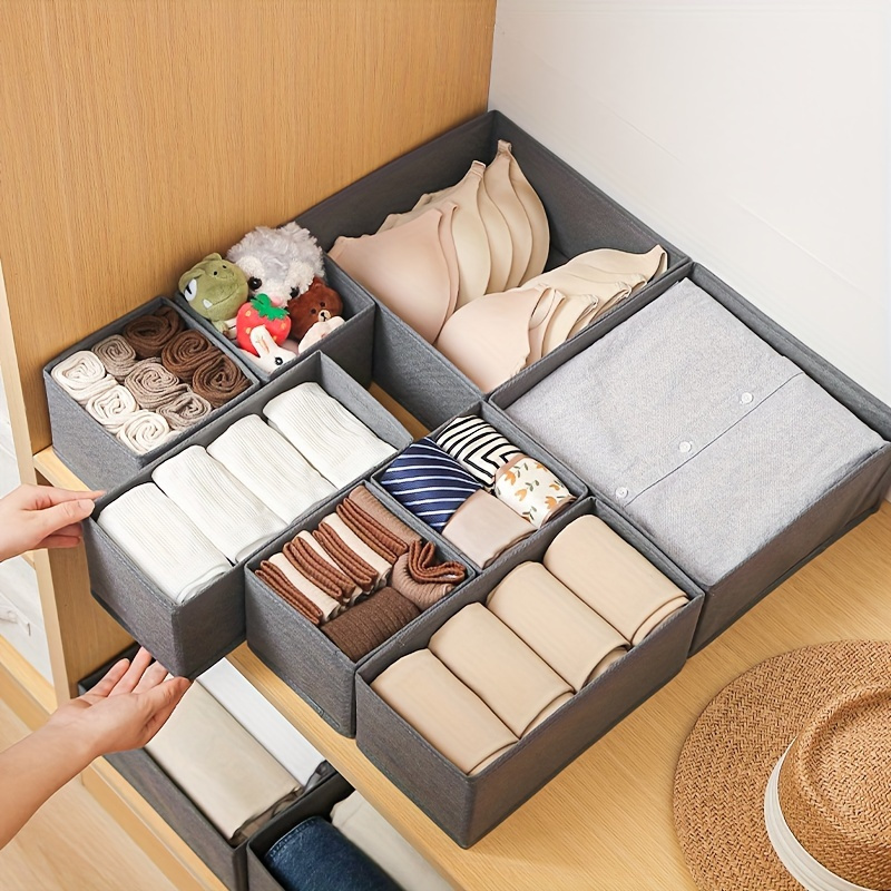 

1pc, Storage Box For Underwear, Made Of Non-woven Fabric, Suitable For Socks And Bra Accessories, Collapsible Wardrobe Organizer