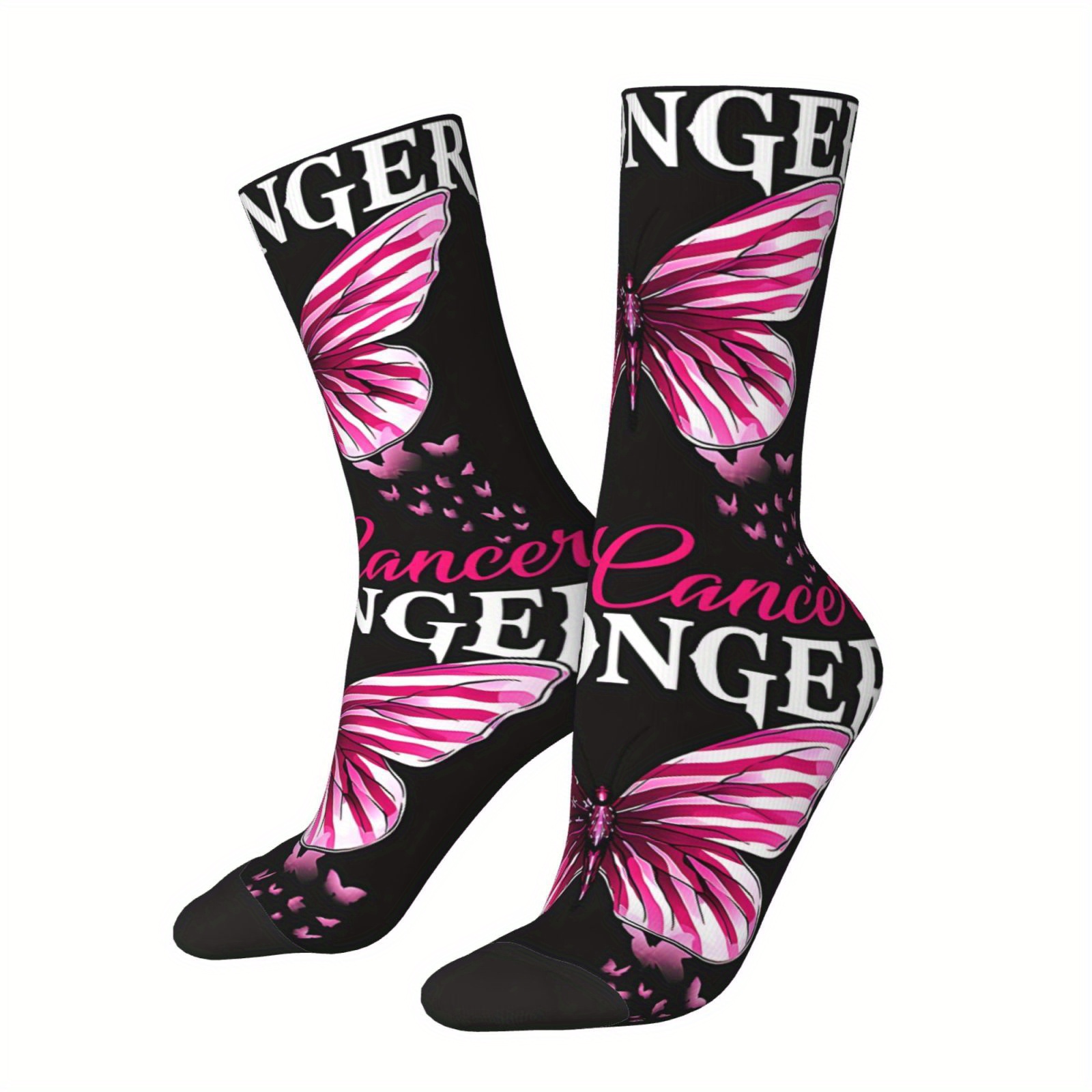 

Men's Socks - Vintage Style, Breast Awareness, Hip Hop Novelty Crew Socks With
