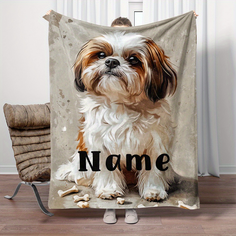 

Personalized Flannel Throw Blanket - , Lightweight, Warm, And Cozy For Snuggling Couch, Bed, Travel, Or Camping - Vibrant Fleece With Custom Name Option