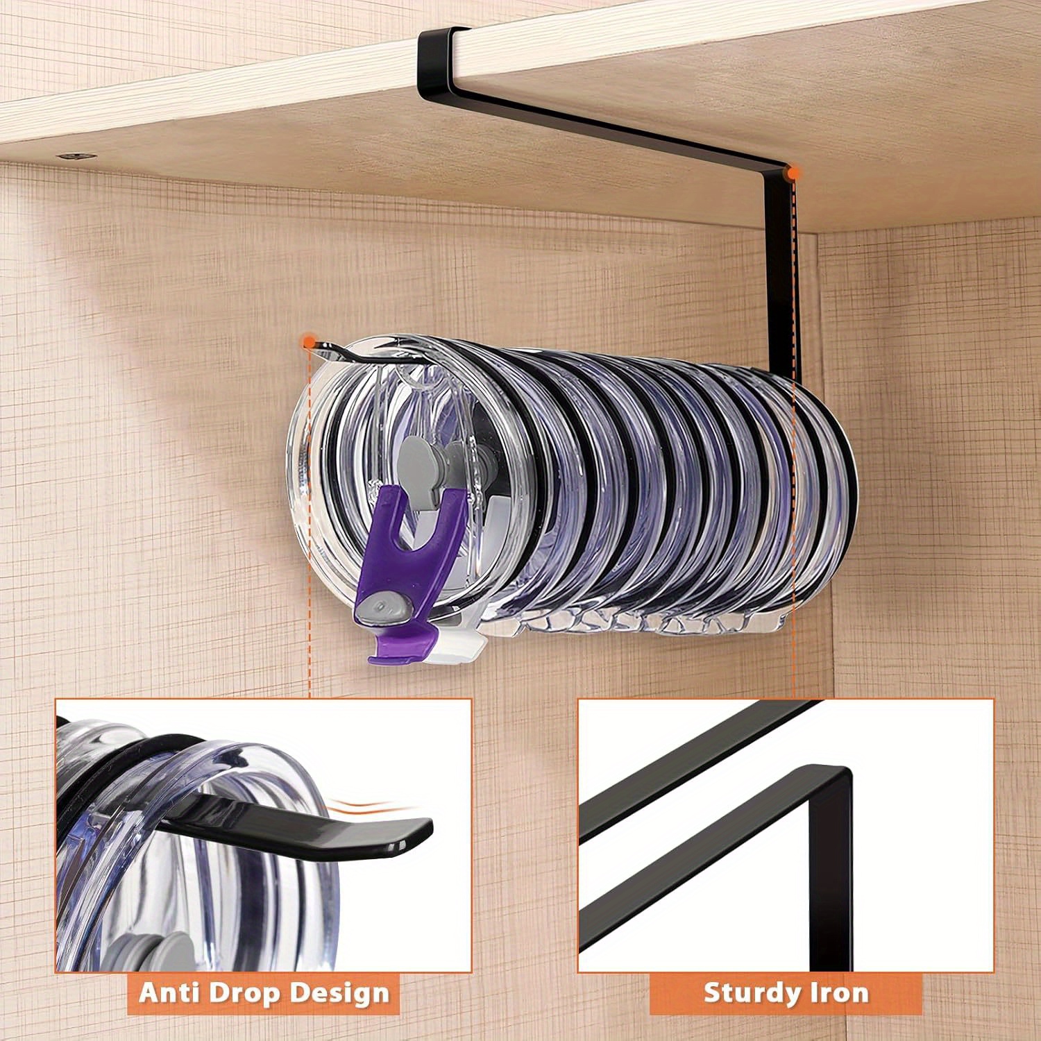 

-saving Lid Organizer - To 10 , For & Bathroom