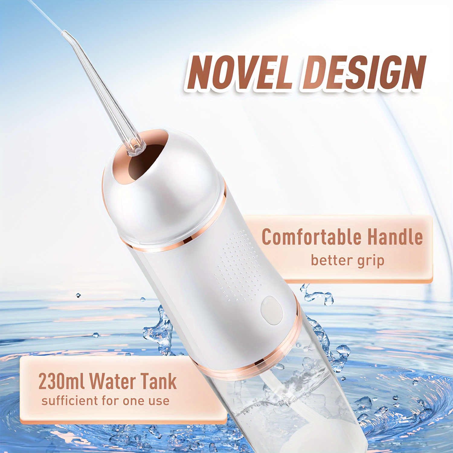 

Electric Water Floss, Oral Rinser, Precise , Rotating Nozzle, Deep Tooth And Gum Cleaning Oral Rinser, Portable Cleaner With 4 Replaceable Nozzles