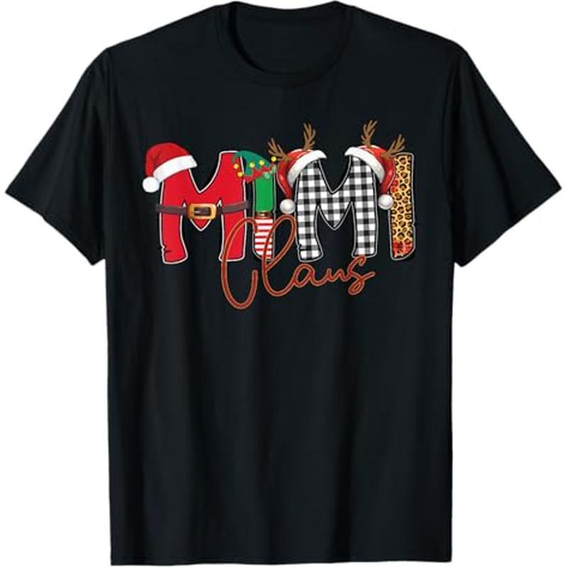 

Hats Claus Christmas Santa Matching Family Pajama Group T-shirt, 100% Cotton, Gift For Men Women Dad Mom Friends, S-xxxl, Black